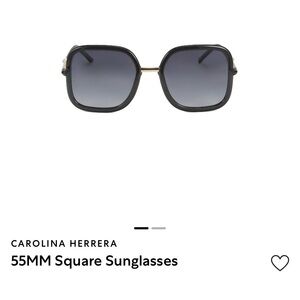 NWT Carolina Herrera Black Gradient Square Sunglasses